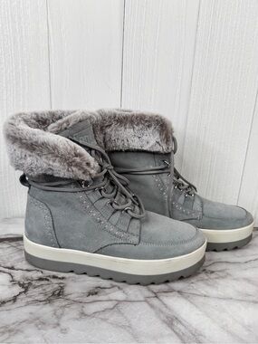 Cougar Shoes Women's Vanetta Suede Waterproof Winter Boots - gray